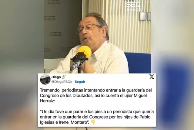 El vergonzoso episodio de un periodista con los hijos de Iglesias y Montero revelado por un ujier del Congreso