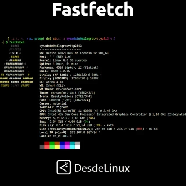 Fastfetch: ¿Qué es y como podemos utilizarlo sobre Debian?