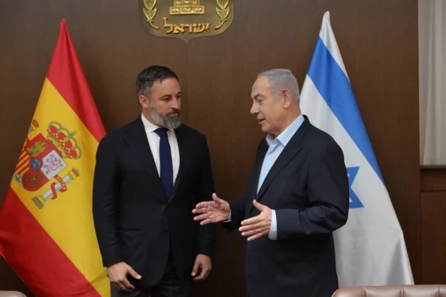 Abascal se reúne con Netanyahu para elogiar la "firmeza" de Israel y criticar el reconocimiento del Gobierno a Palestina
