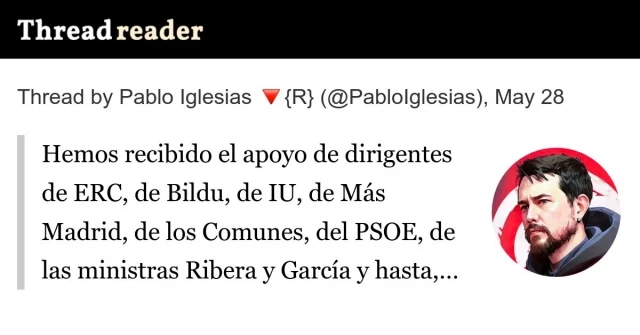 Pablo Iglesias: "Duele que el Presidente y la Vicepresidenta II hayan guardado silencio"