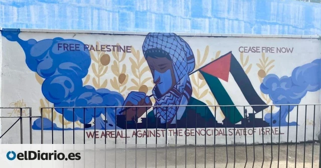 Rocafort (PP) borra un mural crítico con el "genocidio" de Israel el mismo día que España reconoce el Estado de Palestina