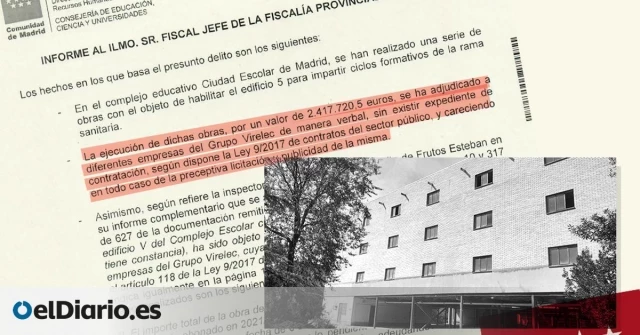 Madrid construyó un centro de FP presupuestado en 2,5 millones sin contrato y troceando facturas