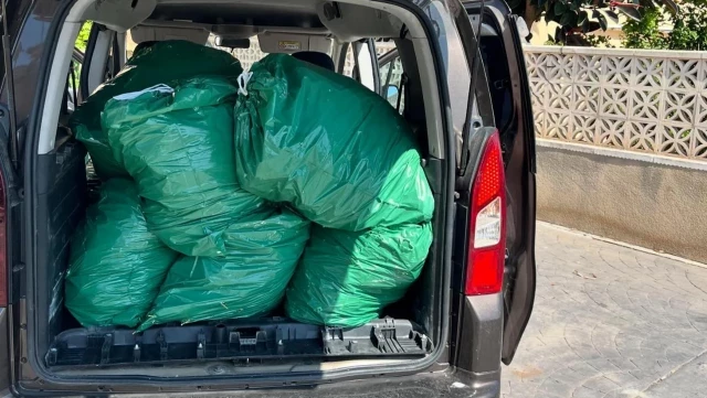 63 kilos de marihuana en bolsas de basura: el viaje de dos traficantes por un pueblo de Alicante