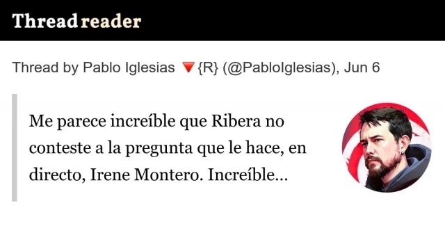 Pablo Iglesias: "Me parece increíble que Ribera no conteste a la pregunta que le hace, en directo, Irene Montero"