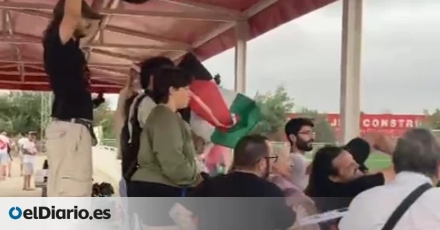 Un jugador de rugby israelí golpea a un activista y trata de arrebatarle una bandera palestina en Sevilla