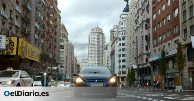 Madrid dedica a los coches el 61% del espacio disponible en sus calles