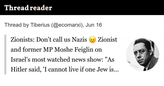 Sionista y ex diputado Moshe Feiglin en máxima audiencia de Israel: "Como dijo Hitler, 'no puedo vivir si queda un judío', no podemos vivir aquí si un islamo-nazi permanece en Gaza".