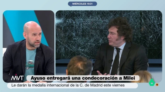 Gonzalo Miró, tajante sobre la condecoración a Milei: "Ayuso es capaz de premiar a cualquiera que insulte a Sánchez"