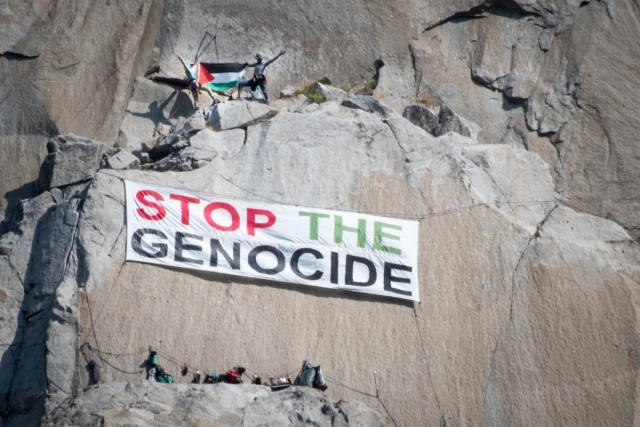 El colectivo internacional de escalada ha condenado enérgicamente el genocidio de Gaza [EUS]