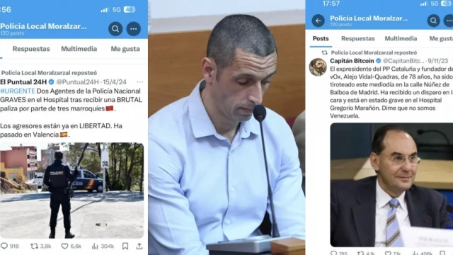 Polémica en Moralzarzal: el edil de Vox de Seguridad usa la cuenta de la Policía para tuits racistas y de extrema derecha