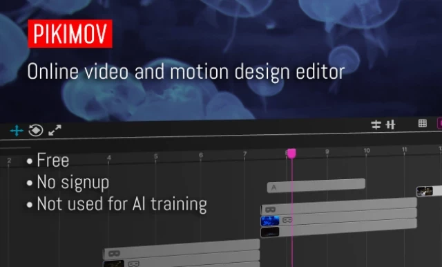 PIKIMOV ☆ Editor de vídeo y diseño de movimiento gratuito basado en web