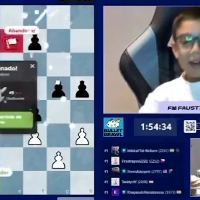 Otro hito para Faustino Oro: venció al número 2 del mundo en ajedrez en una partida a 3 minutos