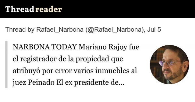 Mariano Rajoy fue el registrador de la propiedad que atribuyó por error varios inmuebles al juez Peinado