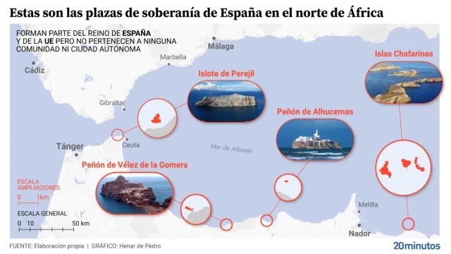 La historia de los cuatro islotes de soberanía española frente a Marruecos... y cómo uno se hizo 'tómbolo' por un terremoto