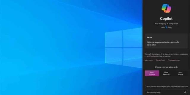 Windows 10 recibe la IA Copilot con una actualización obligatoria: funcionará como una aplicación en la barra de tareas