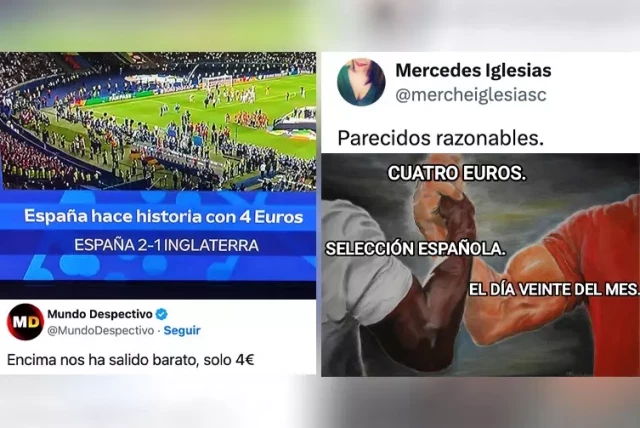 "Encima nos ha salido barato": despiporre con el rótulo de TVE tras la victoria de España en la Eurocopa