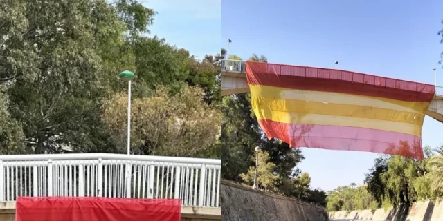 Destrozan una bandera de España en Elche y el Ayuntamiento coloca otra 20 veces más grande