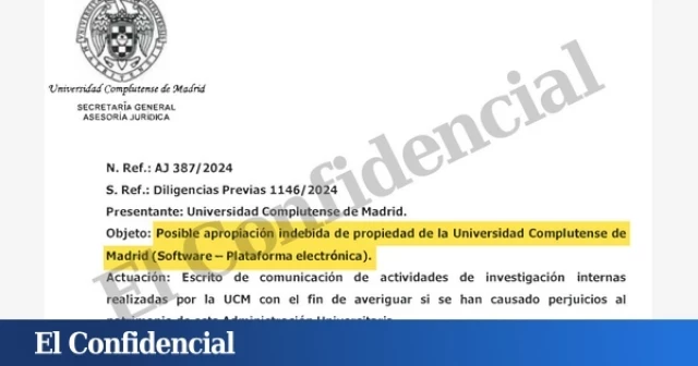 La Universidad Complutense denuncia la falta de "cooperación" de Begoña Gómez y apunta a "apropiación indebida"