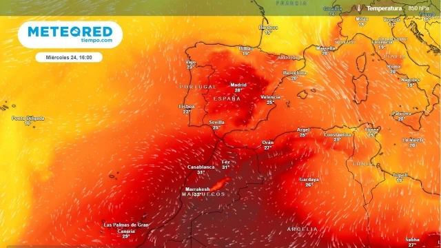 Una dorsal africana disparará las temperaturas y provocará noches "infernales" en estas zonas