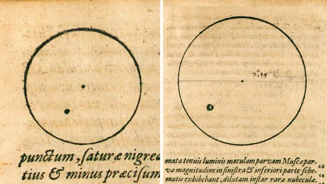 Bocetos pioneros de Kepler sobre las manchas solares en 1607 resuelven los misterios 400 años después