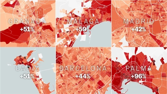 Así han subido los precios del alquiler desde 2011, calle a calle