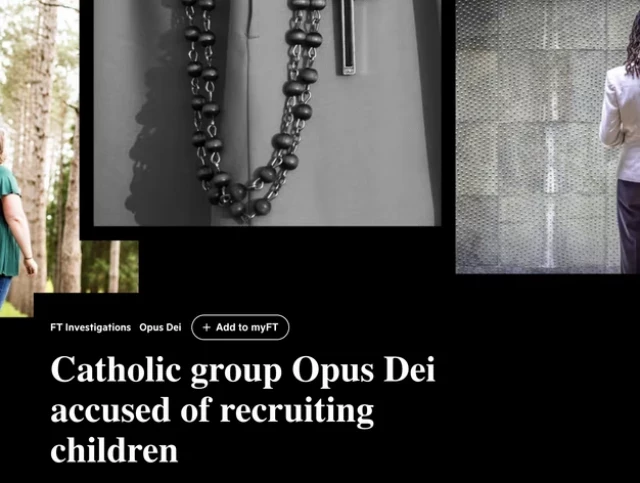 Decenas de antiguos miembros acusan al Opus Dei de reclutar a menores