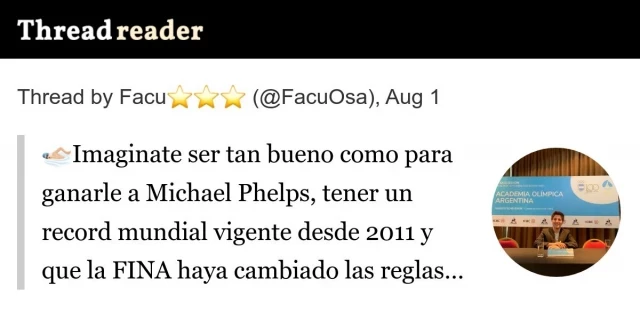 Hilo - Imagínate ser tan bueno como para ganarle a Michael Phelps, tener un record mundial vigente desde 2011 y que la FINA haya cambiado las reglas porque sacabas demasiada ventaja