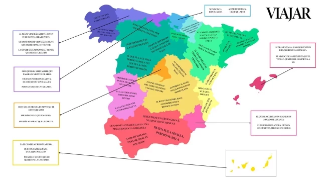 El mapa con los refranes típicos de cada Comunidad Autónoma de España