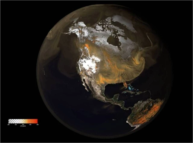 La NASA publica imágenes nunca antes vistas del dióxido de carbono moviéndose alrededor de la Tierra
