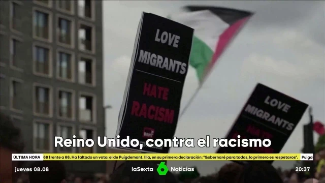 6.000 agentes de policía y protestas antirracistas desafían a la extrema derecha en Reino Unido