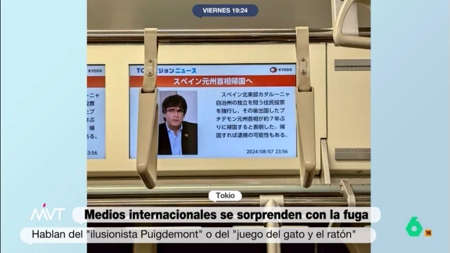 Aparece la cara de Carles Puigdemont en las pantallas del metro de Tokio: así han informado los diferentes países