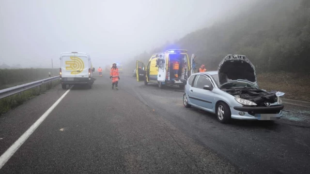 Un nuevo choque en cadena colapsa la A-8 en O Fiouco