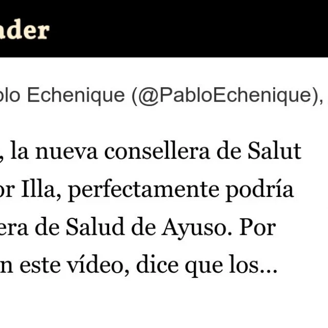 Olga Pané, la nueva consellera de Salut de Salvador Illa, perfectamente podría ser consejera de Salud de Ayuso