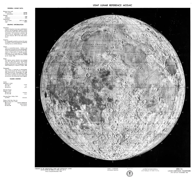 Los mapas que llevaron al Hombre a la Luna