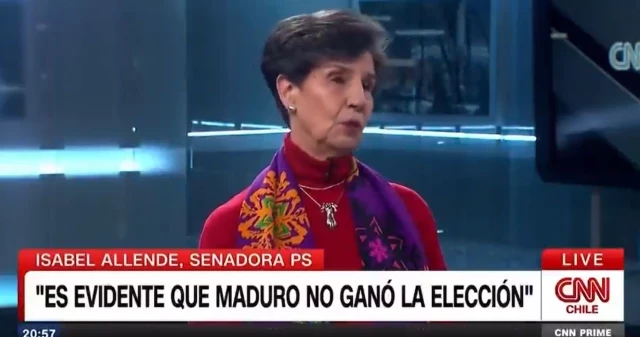 Isabel Allende asegura que “es evidente que Maduro no ganó” la elección en Venezuela