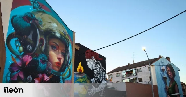 Las paredes de La Bañeza lucen 19 nuevos murales tras el final del festival de arte urbano Art Aero Rap