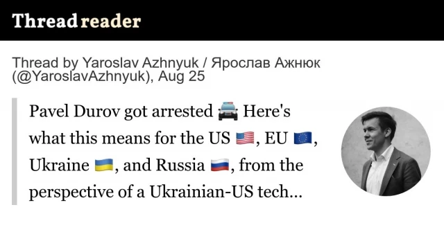 Pavel Durov fue arrestado, lo que significa para EE.UU., la UE, Ucrania y Rusia , desde la perspectiva de un empresario tecnológico ucraniano-estadounidense