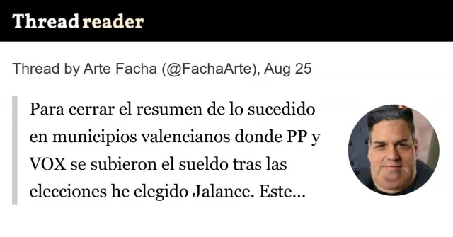 Hilo de Twitter sobre las actuaciones del ayuntamiento de Jalance (Valencia) en estos últimos meses