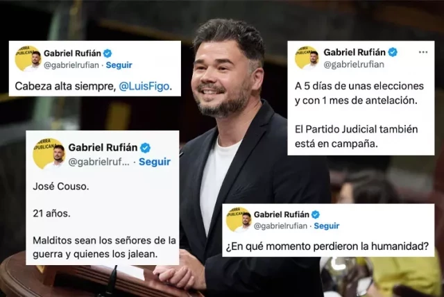 Gabriel Rufián provocando bilis a la 'fachosfera' en 14 momentos en lo que llevamos de 2024