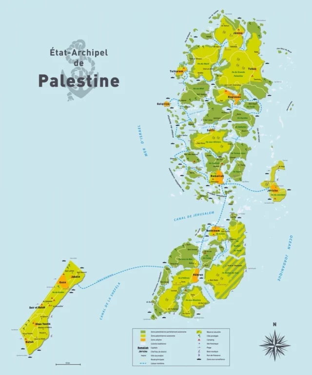 Mapa: El archipiélago de Palestina