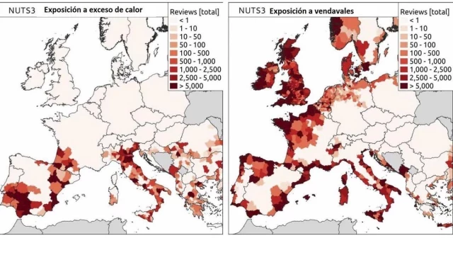 Elaboran el mapa de los destinos turísticos europeos más vulnerables al cambio climático