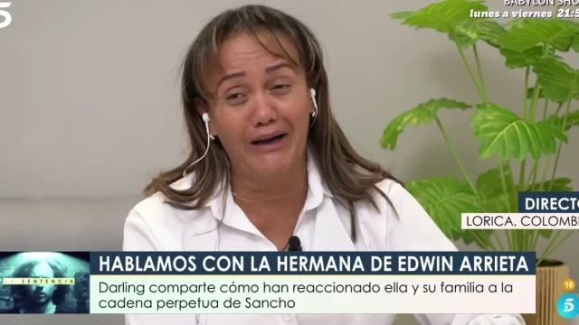 Darling, hermana de Edwin Arrieta, emocionada tras la sentencia de Daniel Sancho: "Su muerte no quedó impune"