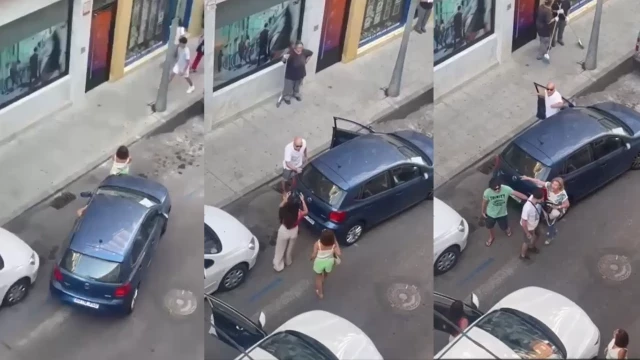 Un hombre aparca en la plaza que una mujer guardaba para su hija y comienza una pelea