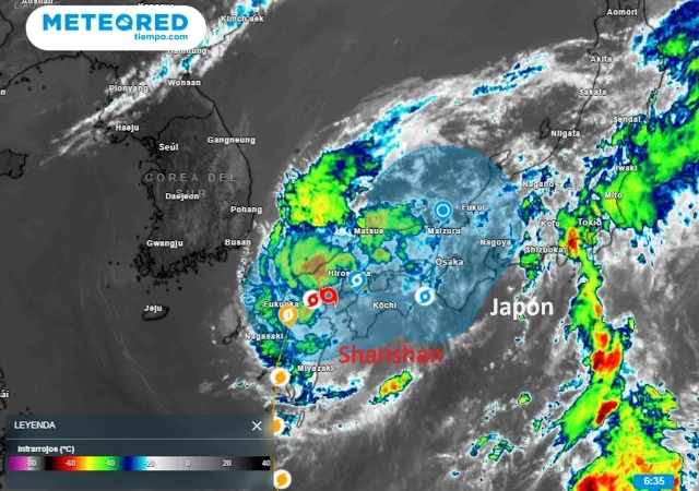 El tifón Shanshan azota a Japón afectando a millones de personas con precipitaciones históricas de hasta 900 litros/m2