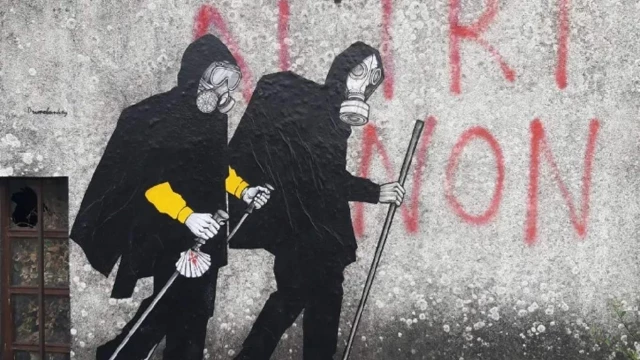 La nueva obra de Primobanksy en Palas de Rei: "Altri non"