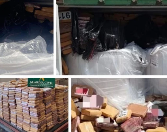 Así ‘camuflaron’ 1.700 kilos de cocaína incautados en Barcelona