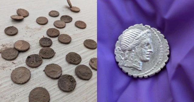 Hallan un tesoro de antiguas monedas de plata "escondido en un agujero en la pared" en Sicilia (ENG)