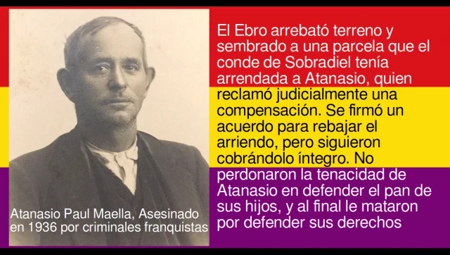 Del 13 al 15 de Agosto de 1936, forajidos franquistas “Sacaron” a 11 republicanos de Sobradiel (Zaragoza), y los asesinaron en Zaragoza