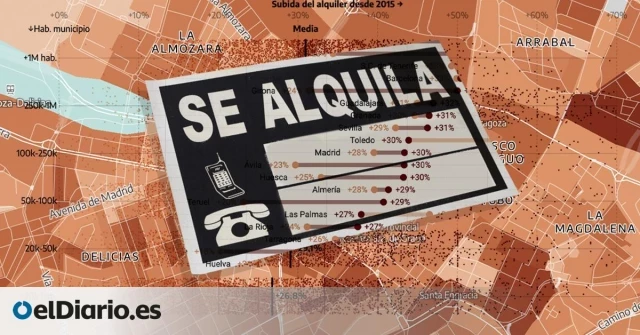 No es solo Madrid y Barcelona: el mapa que muestra cómo los alquileres se disparan en toda España, calle a calle