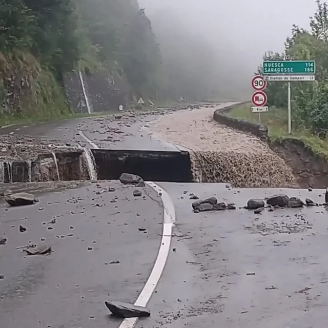 Francia calcula que el cierre de la carretera de Somport podría prolongarse 6 meses